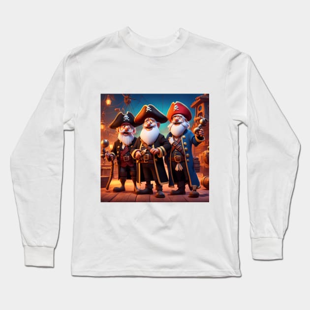 Pensioners as Pirates Long Sleeve T-Shirt by Colin-Bentham